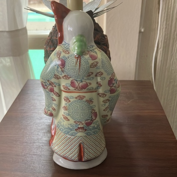Vintage Chinese Shou Xing Statue Figurine 7” - Picture 3 of 9